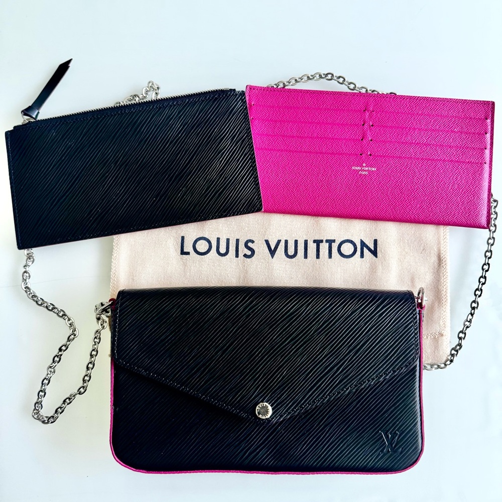 Louis Vuitton Black and Pink Clutches